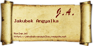 Jakubek Angyalka névjegykártya
